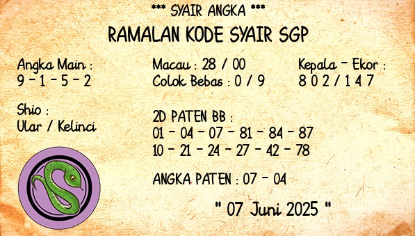 Syair SGP